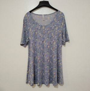 LulaRoe Size Large Blue Square Top